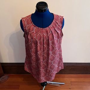 Shades of Orange Scoop Neck Top